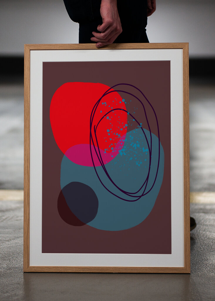 Kräftige Farben Formen