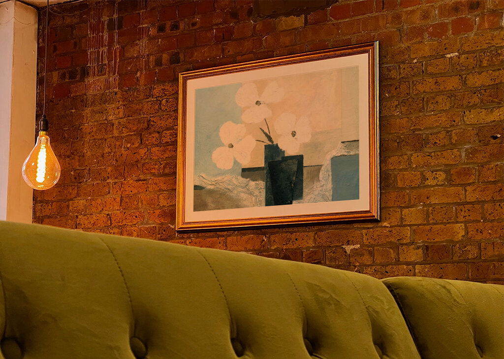 White Flowers in a Dark Vase