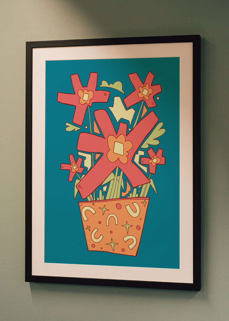 The Pink Potted Flowers