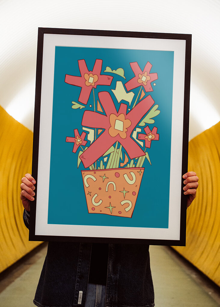 The Pink Potted Flowers