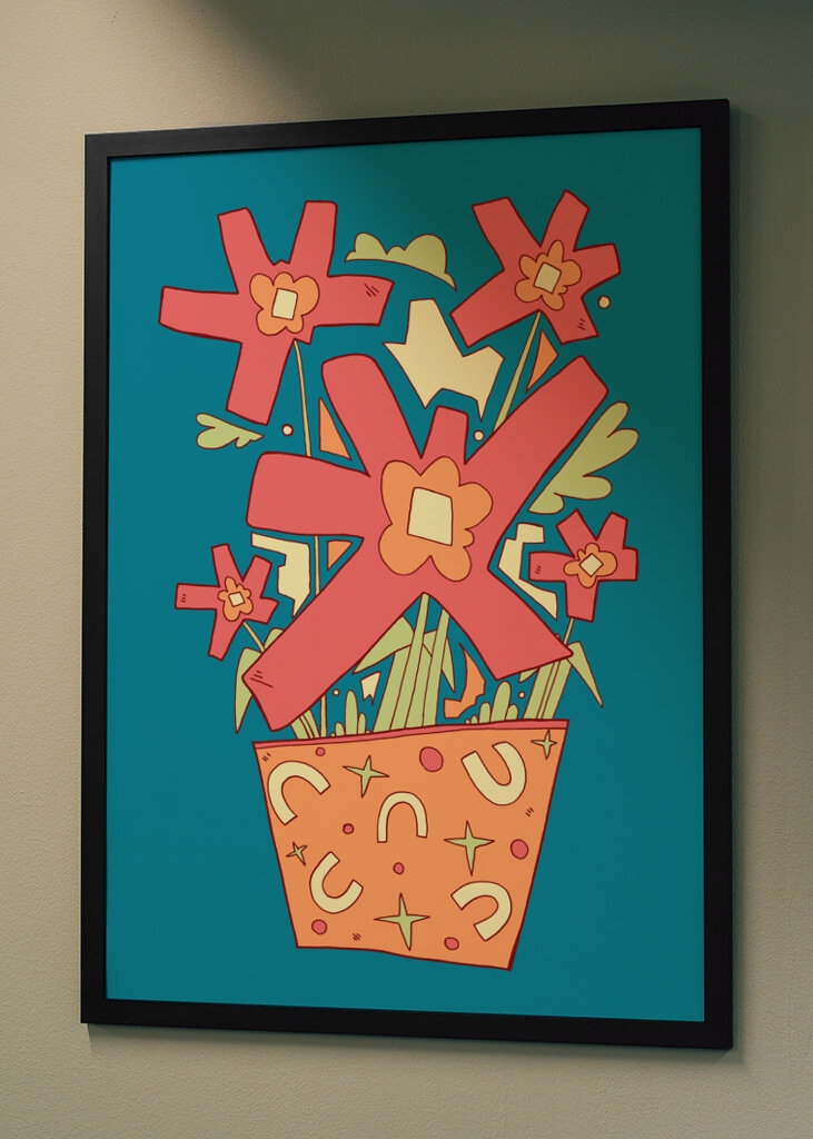 The Pink Potted Flowers