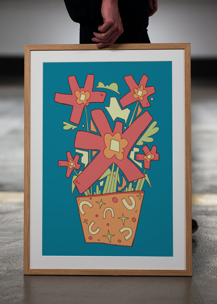 The Pink Potted Flowers