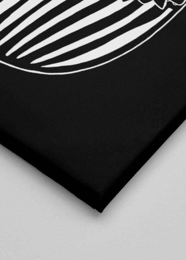 Graphic White Pot Plant