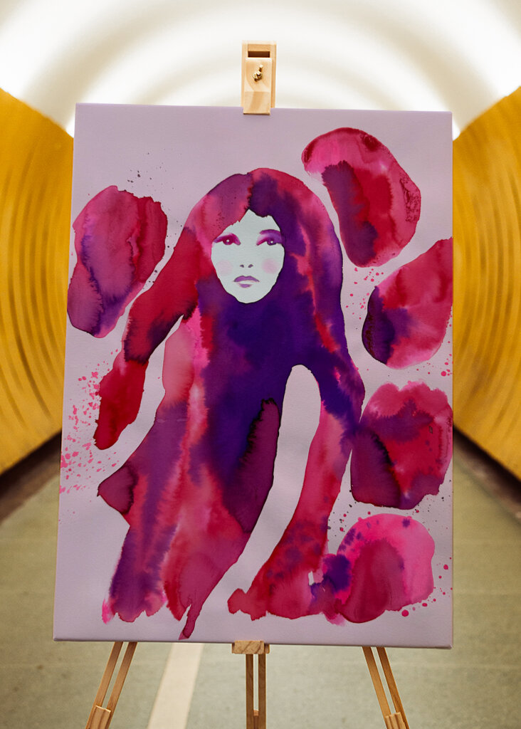 Woman's Face in Shades