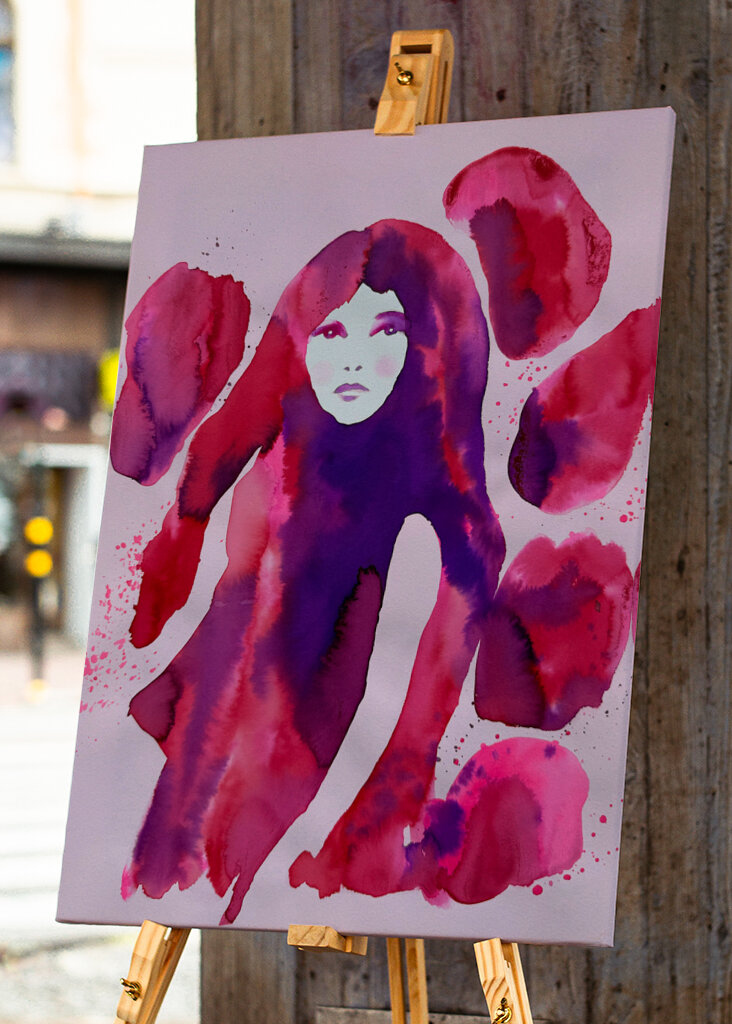 Woman's Face in Shades