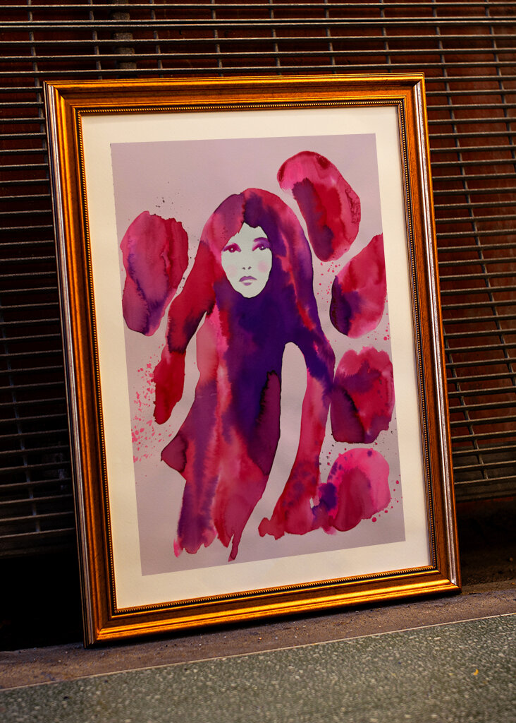 Woman's Face in Shades