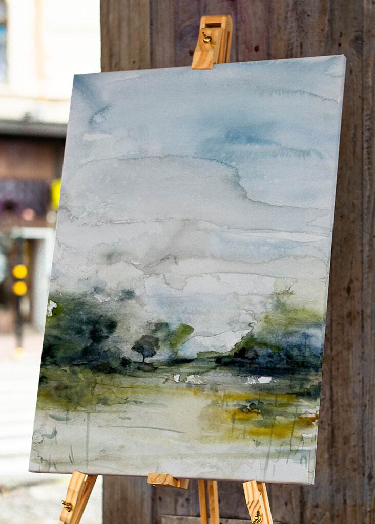 Misty Landscape Scene