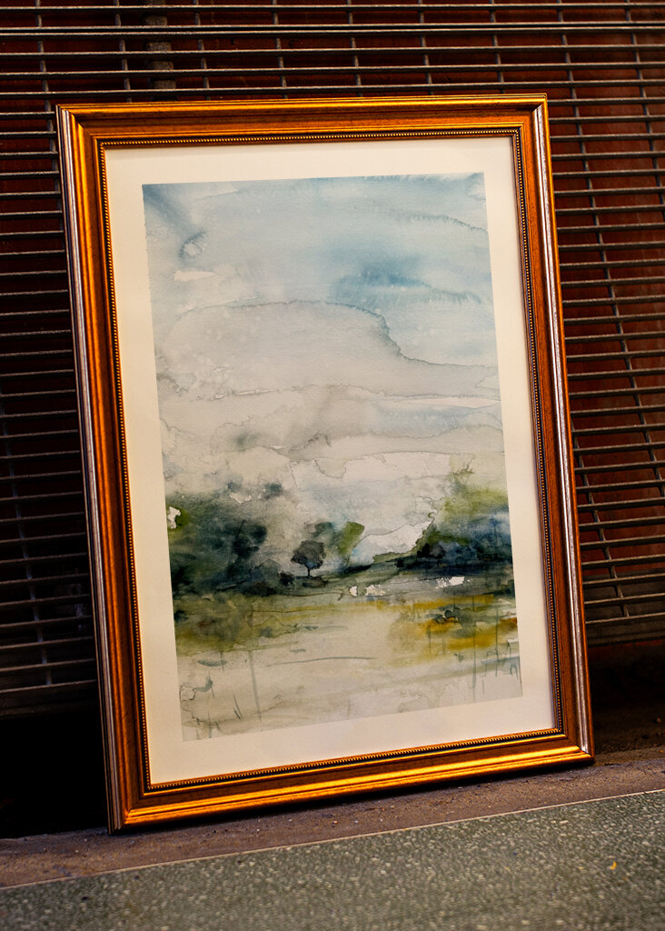 Misty Landscape Scene