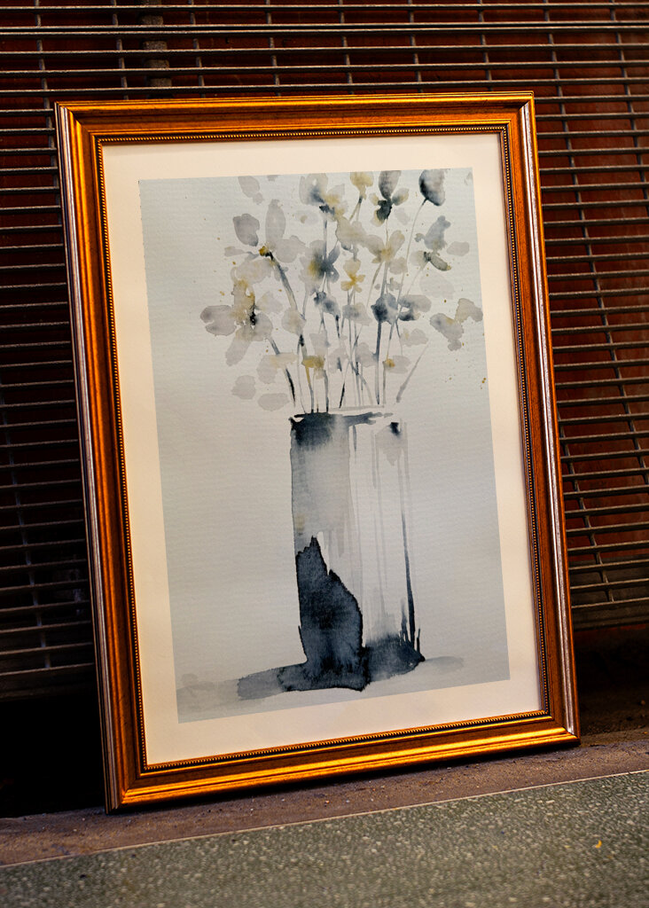 Grey Jasmine in a Vase