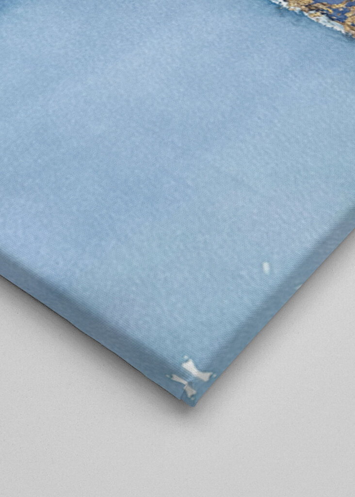 A Serene Misty Landscape in Shades of Blue