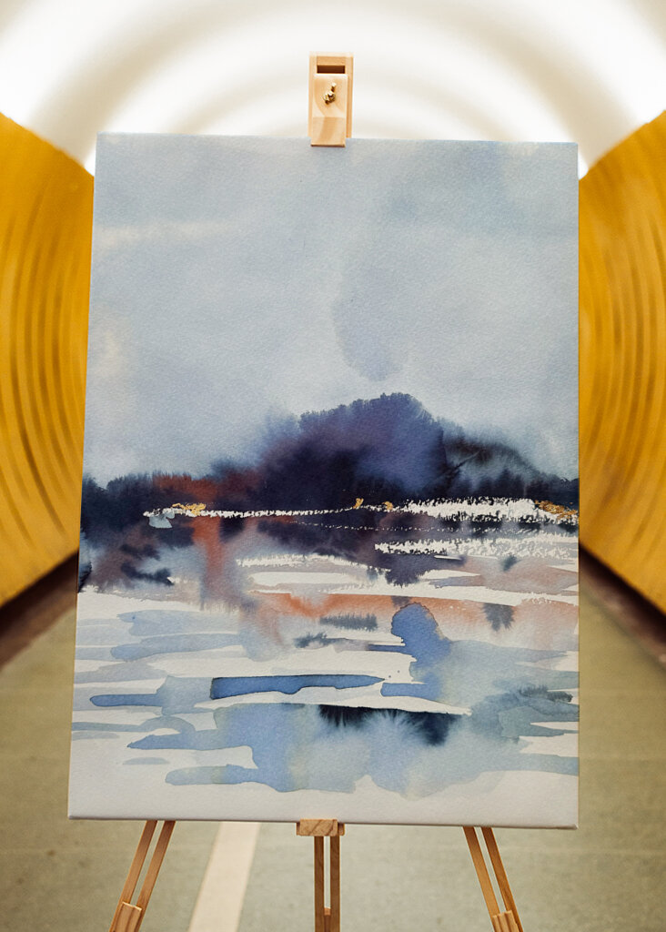 Misty Lake Reflections