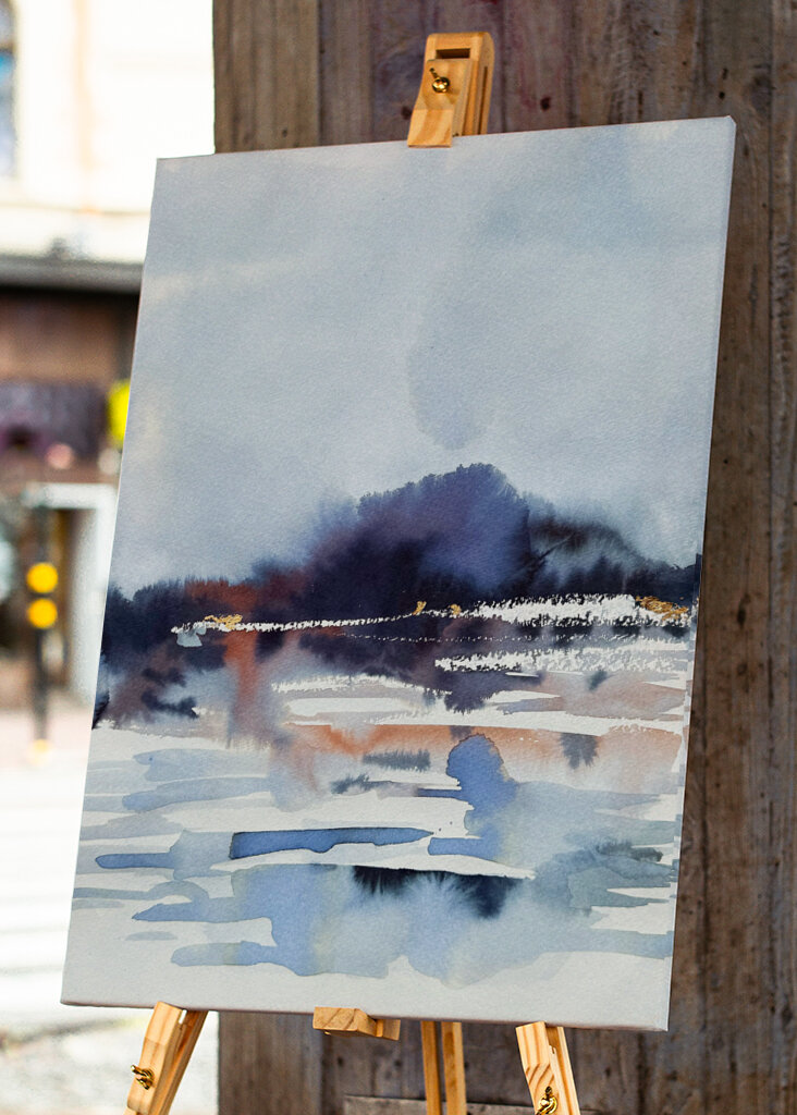 Misty Lake Reflections