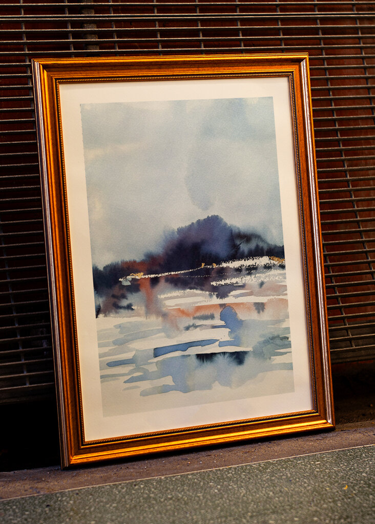 Misty Lake Reflections