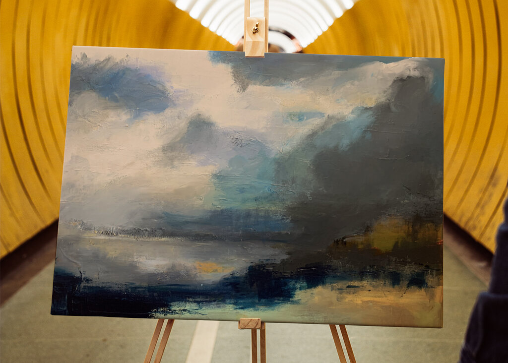  Dramatic Cloudy Sky Over a Serene Seascape