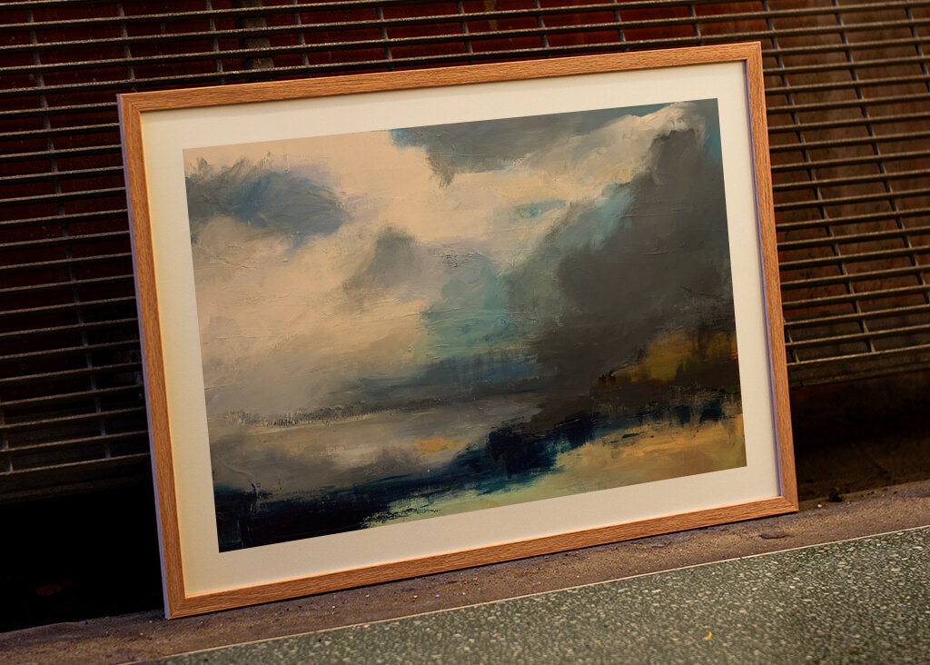  Dramatic Cloudy Sky Over a Serene Seascape