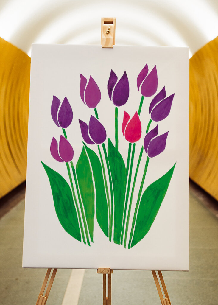 Vibrant Tulip Garden