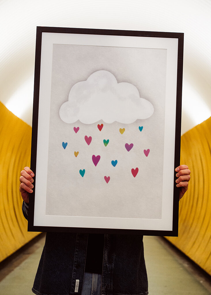 Raining Colorful Hearts