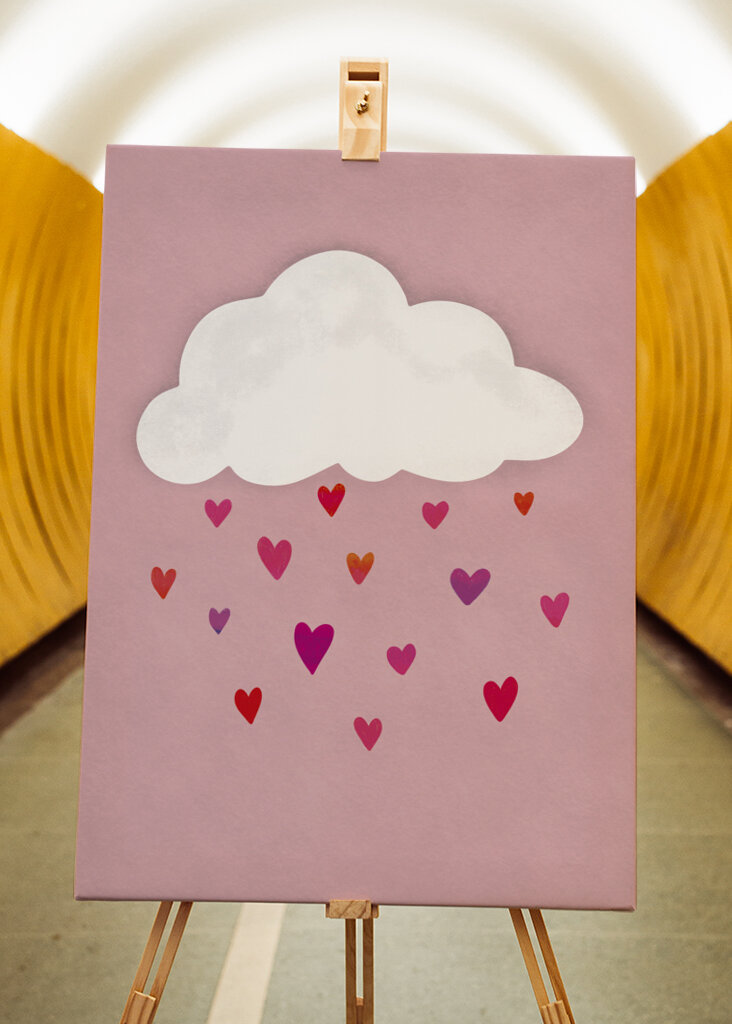 Raining Colorful Hearts