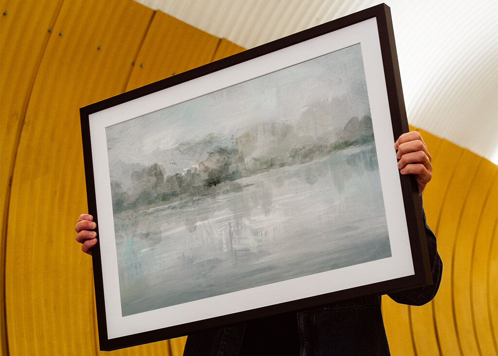 A Tranquil Misty Lake