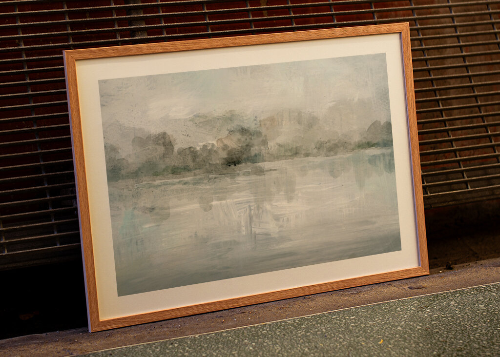 A Tranquil Misty Lake