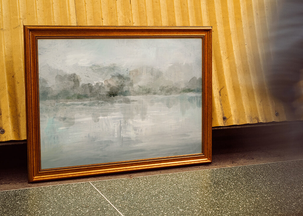 A Tranquil Misty Lake