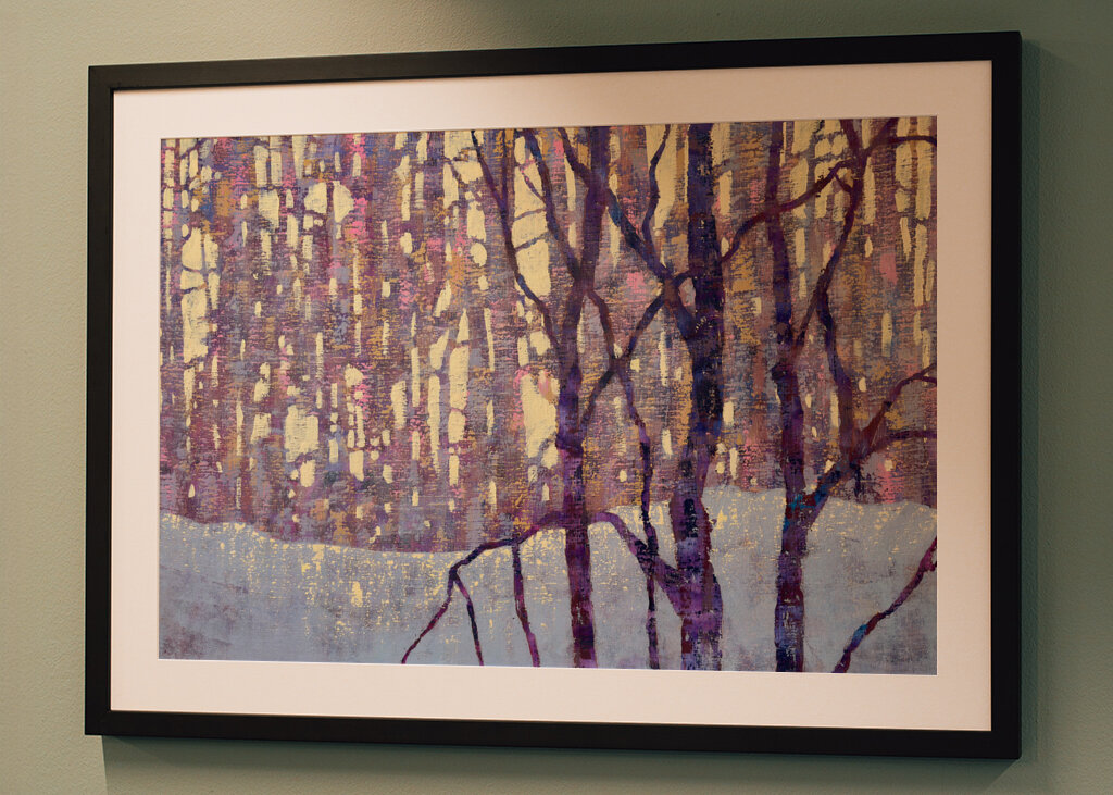 Winter Landscape with Birch Trees and Snow