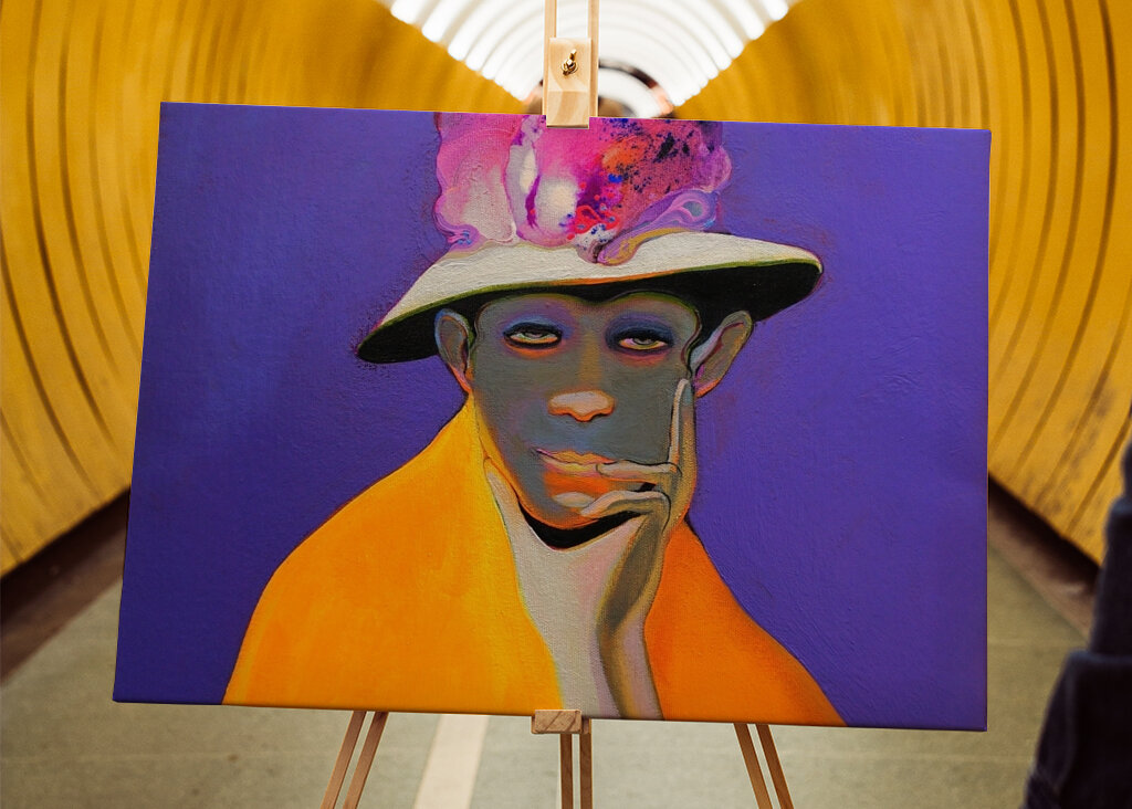 Figure in a Colorful Hat
