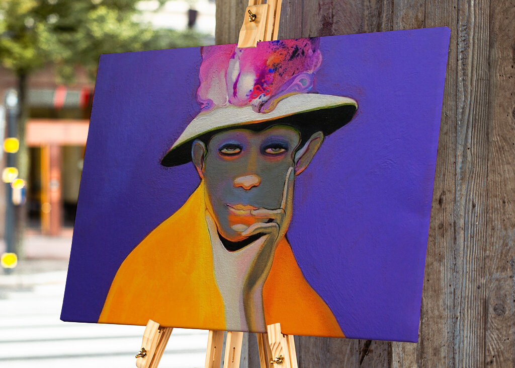 Figure in a Colorful Hat