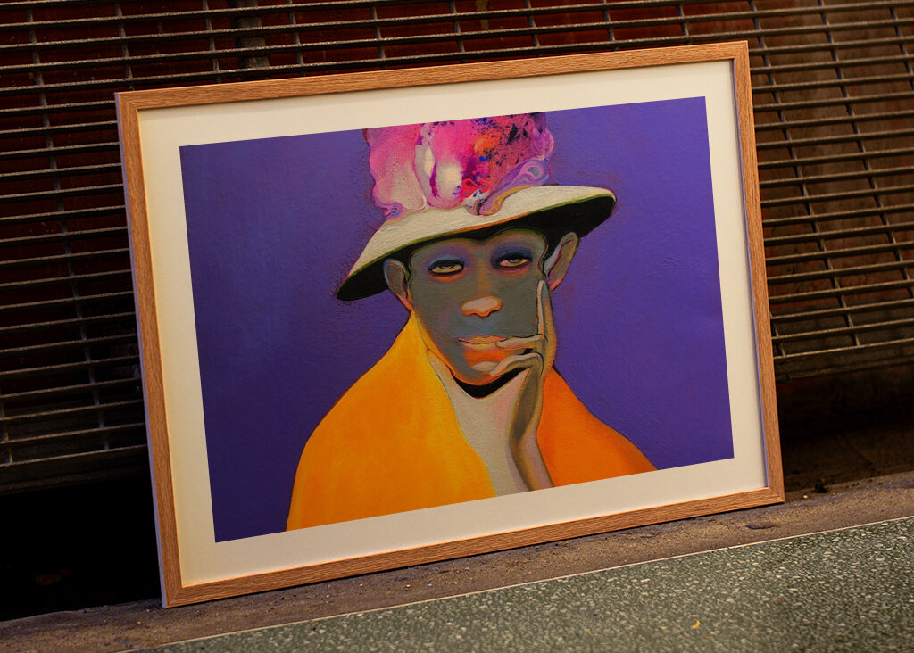 Figure in a Colorful Hat