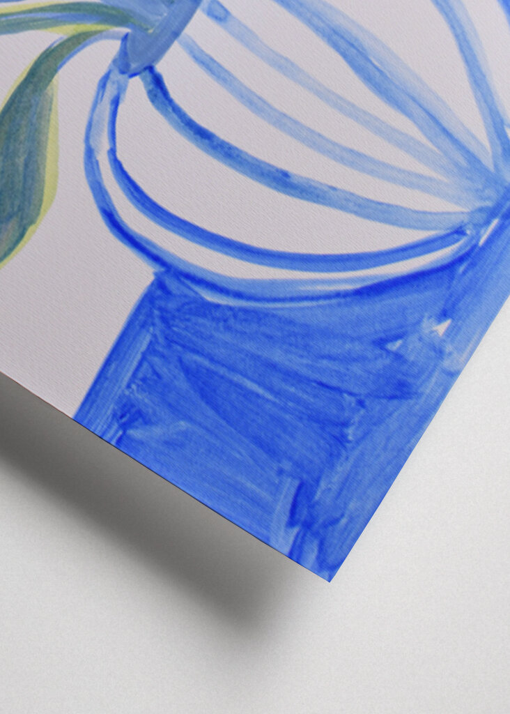 Potted Florals with strippes