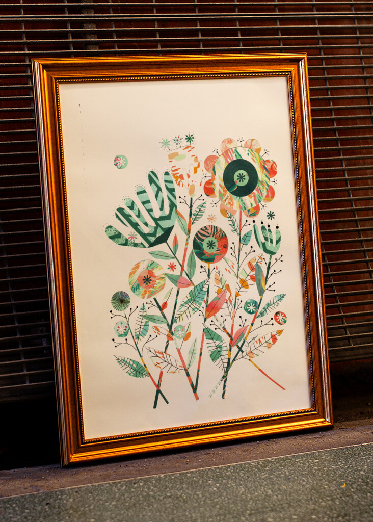 Bohemian Retro Flowers