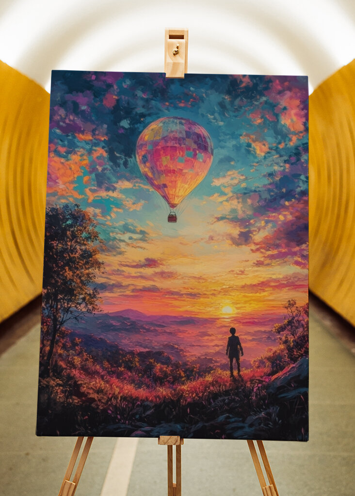 Sunset Dream and Air Balloon