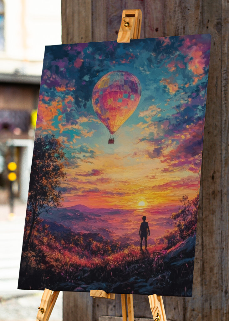 Sunset Dream and Air Balloon