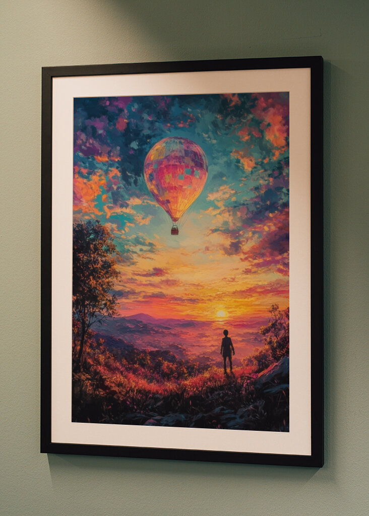 Sunset Dream and Air Balloon