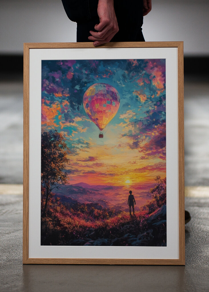 Sunset Dream and Air Balloon