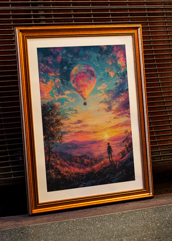 Sunset Dream and Air Balloon
