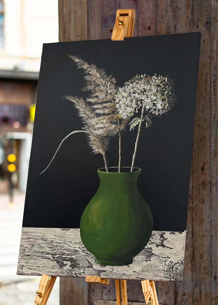 Echo of Summer in a Green Vase