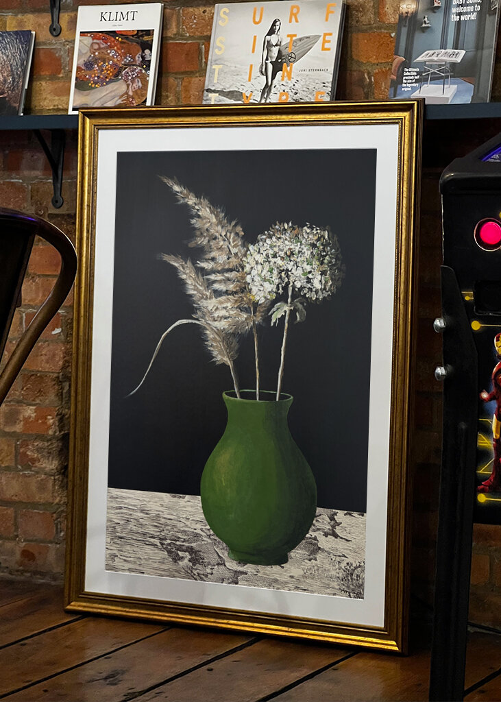 Echo of Summer in a Green Vase