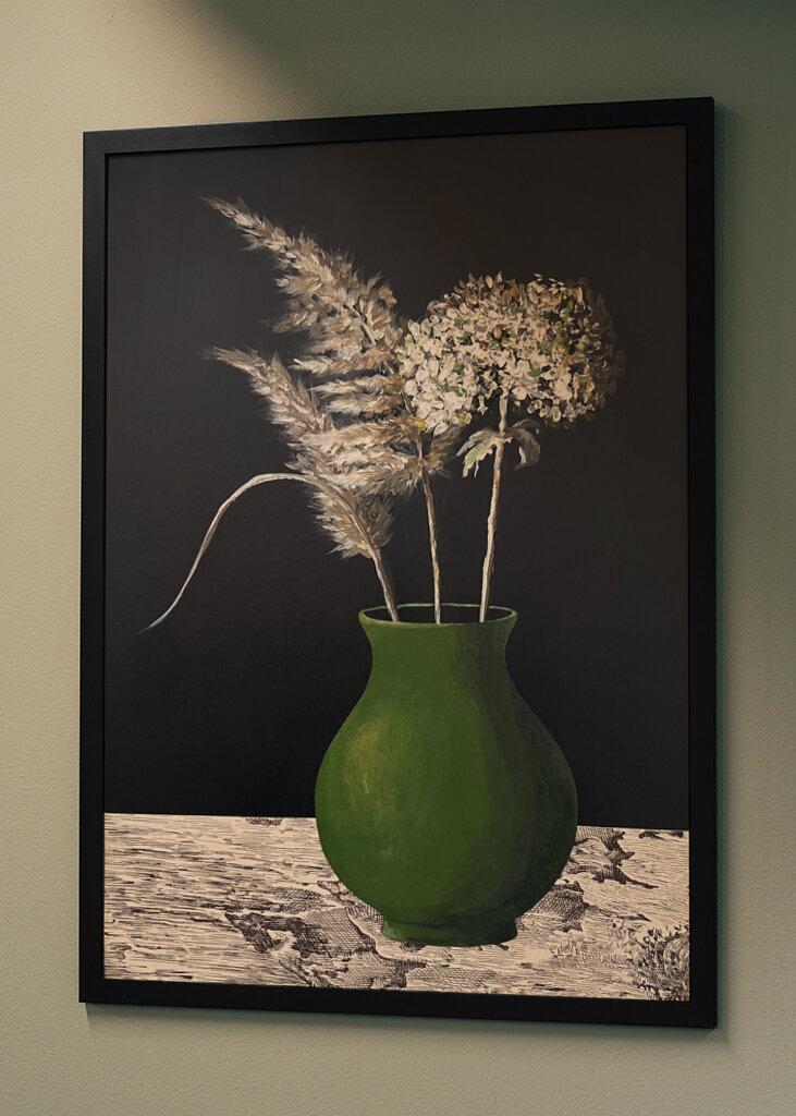 Echo of Summer in a Green Vase