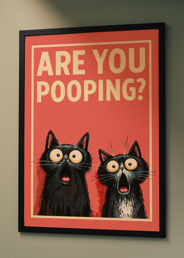 Zszokowane koty: robisz kupę?