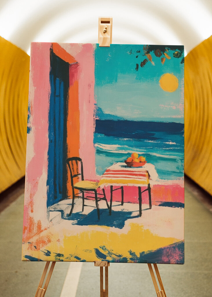 Greek Terrace & Sunset