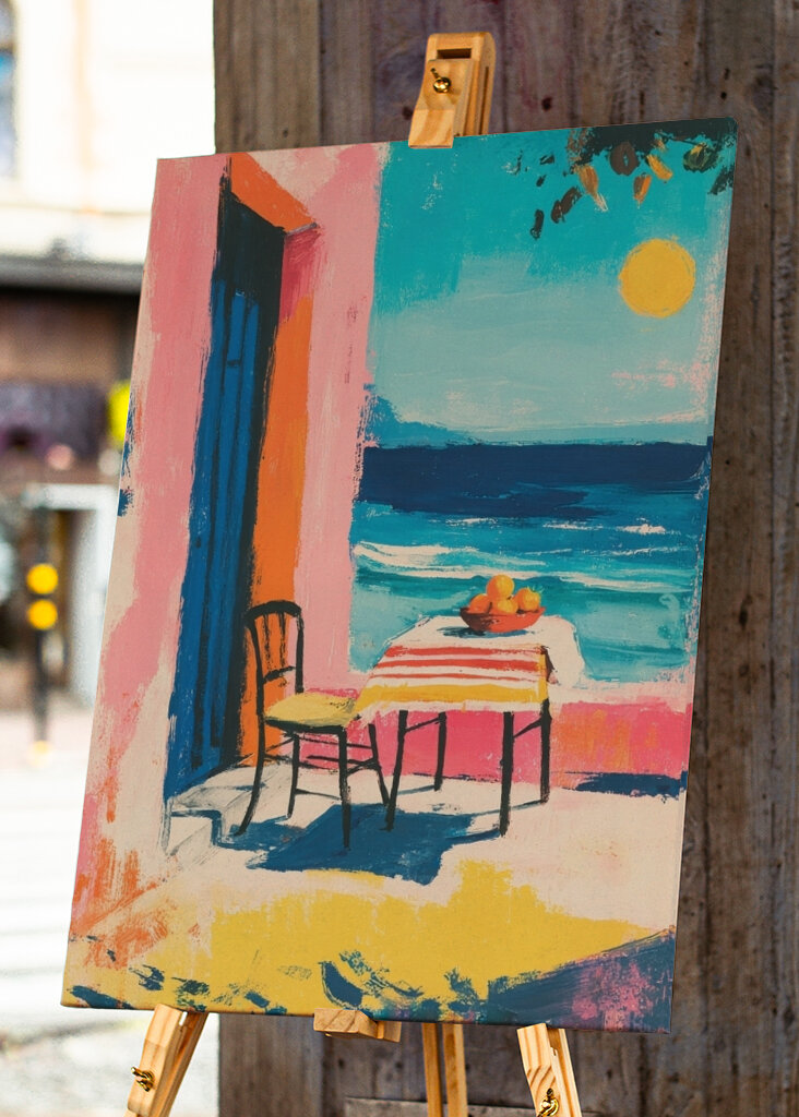 Greek Terrace & Sunset