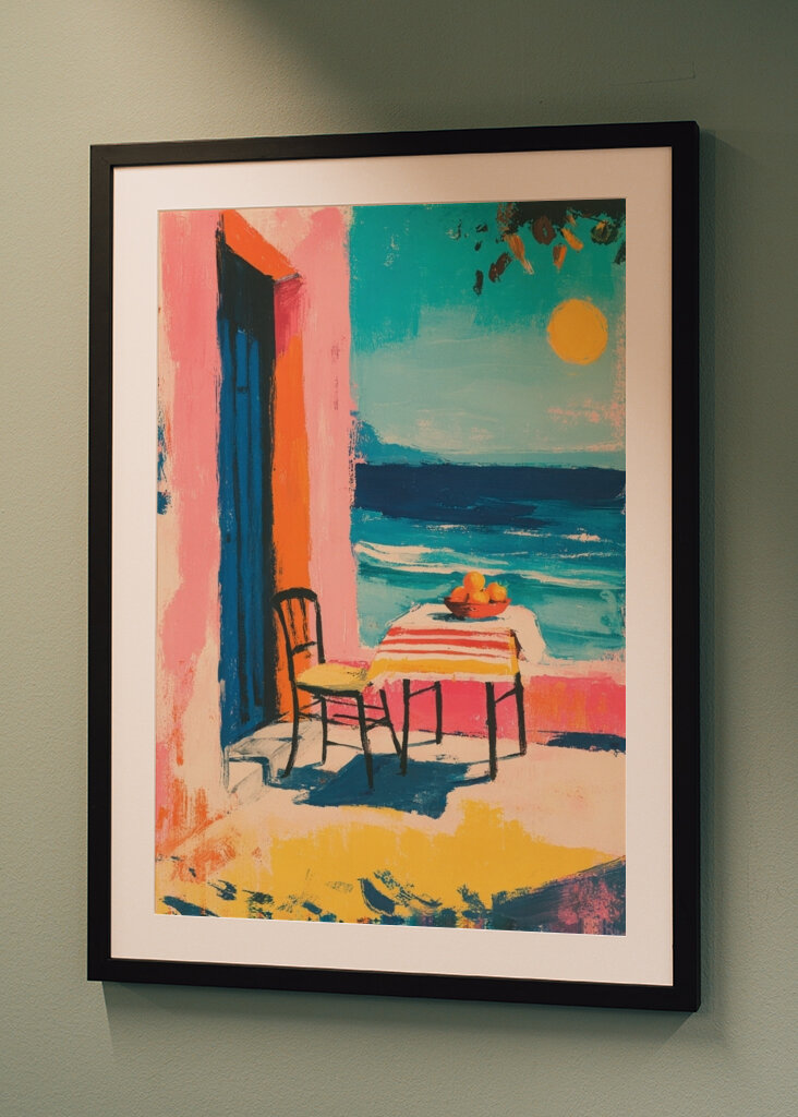 Greek Terrace & Sunset