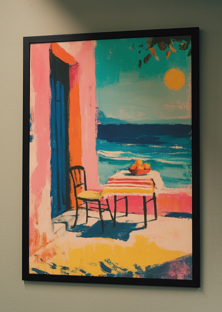 Greek Terrace & Sunset