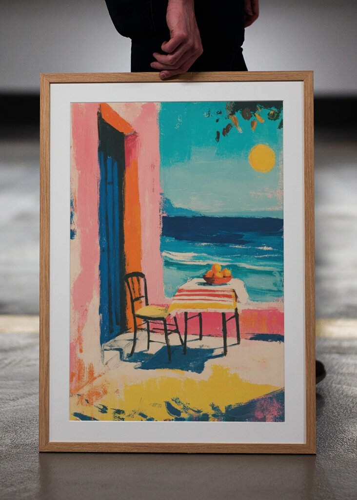 Greek Terrace & Sunset