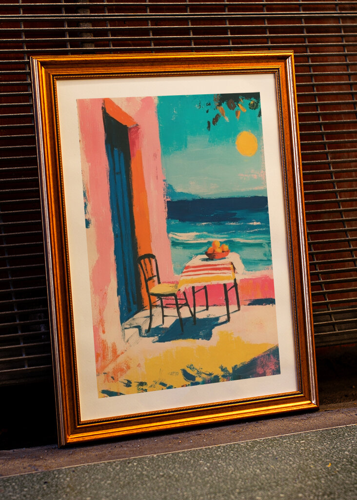 Greek Terrace & Sunset