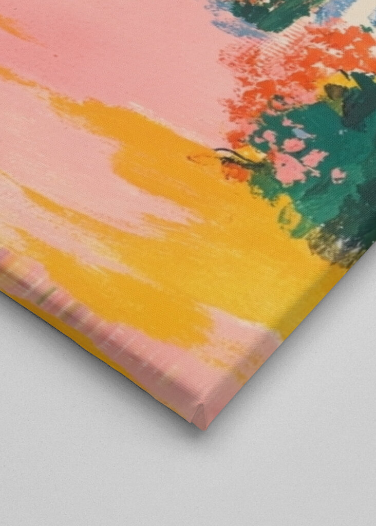 Färgglad kustby retro