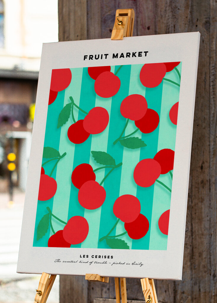 Les Cerises Fruit Market Art