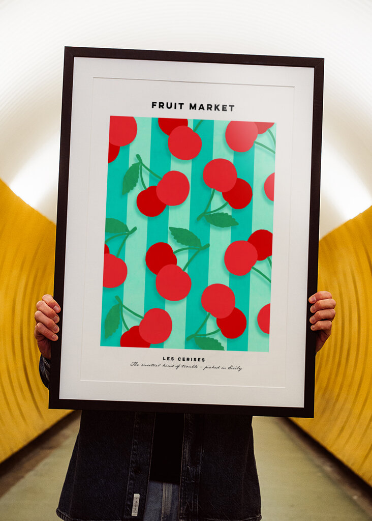 Les Cerises Fruit Market Art