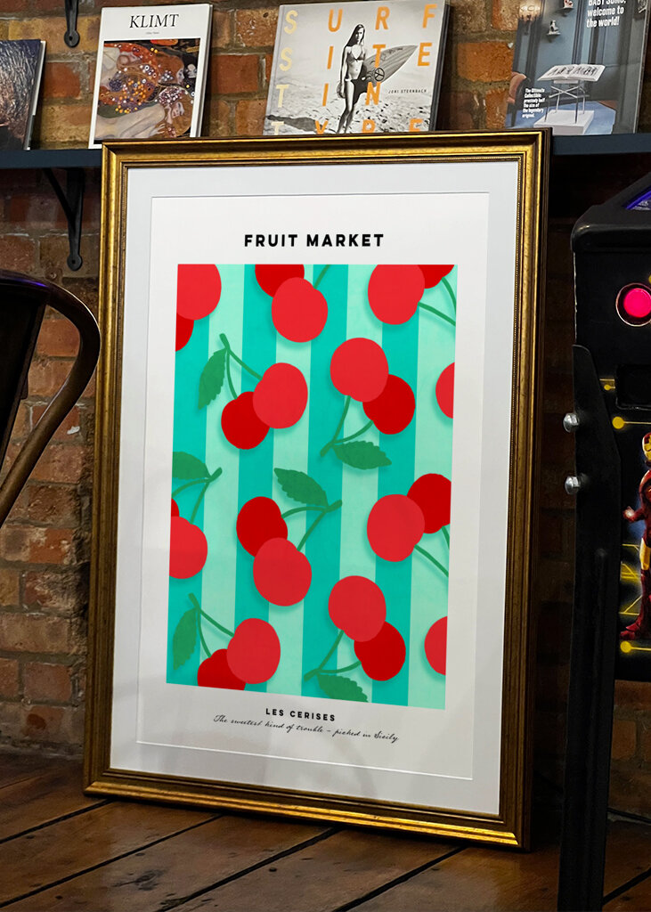 Les Cerises Fruit Market Art